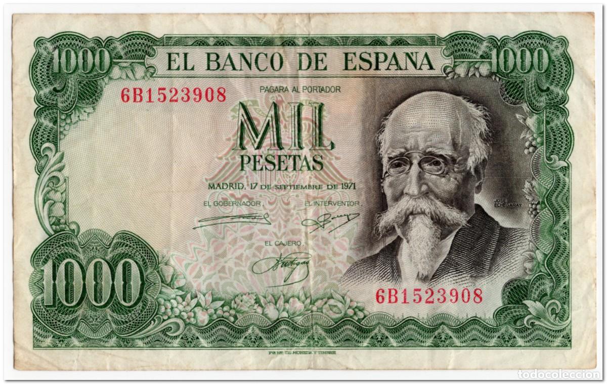 Billetes extranjeros: SPAIN,1000 PESETAS,1971, (1974),P.154,aVF