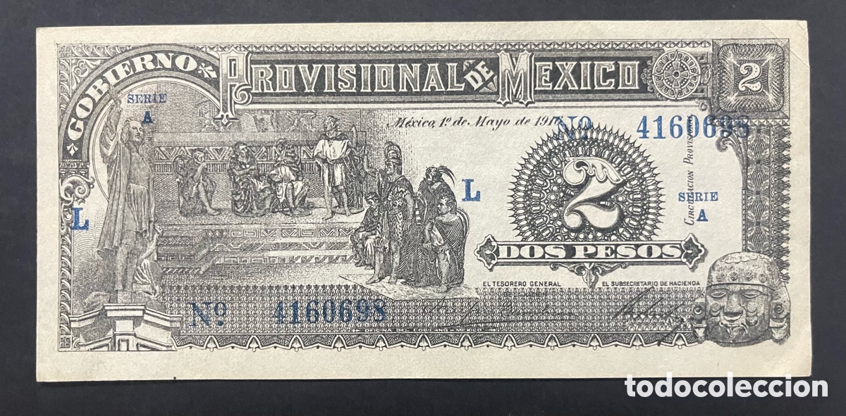 Billetes extranjeros: CMC MEJICO (MEXICO) 2 PESOS 1916 PICK S711