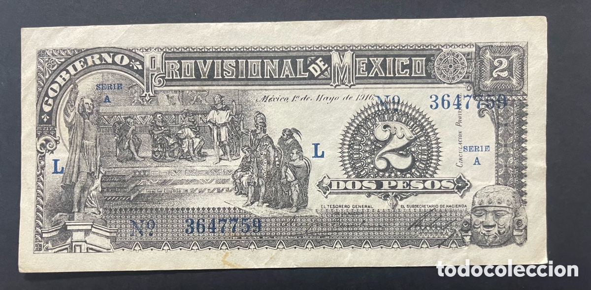 Billetes extranjeros: CMC MEJICO (MEXICO) 2 PESOS 1916 PICK S711