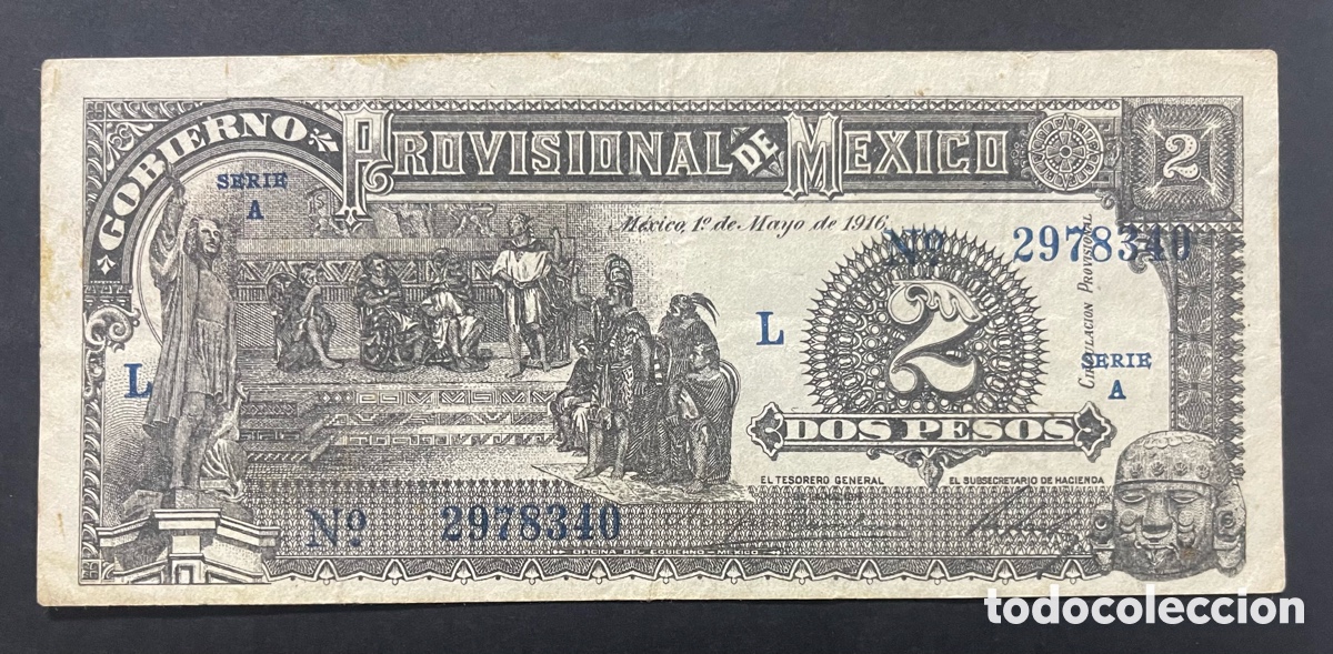 Billetes extranjeros: CMC MEJICO (MEXICO) 2 PESOS 1916 PICK S711
