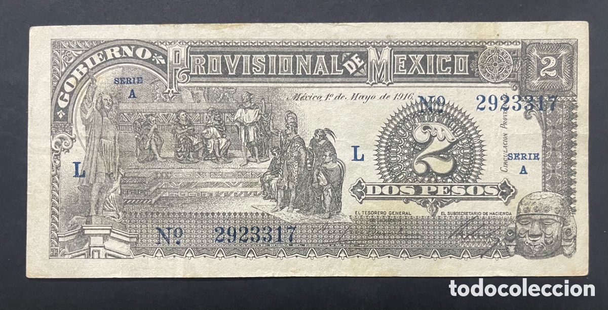 Billetes extranjeros: CMC MEJICO (MEXICO) 2 PESOS 1916 PICK S711