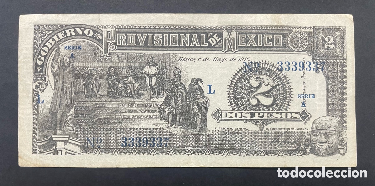 Billetes extranjeros: CMC MEJICO (MEXICO) 2 PESOS 1916 PICK S711