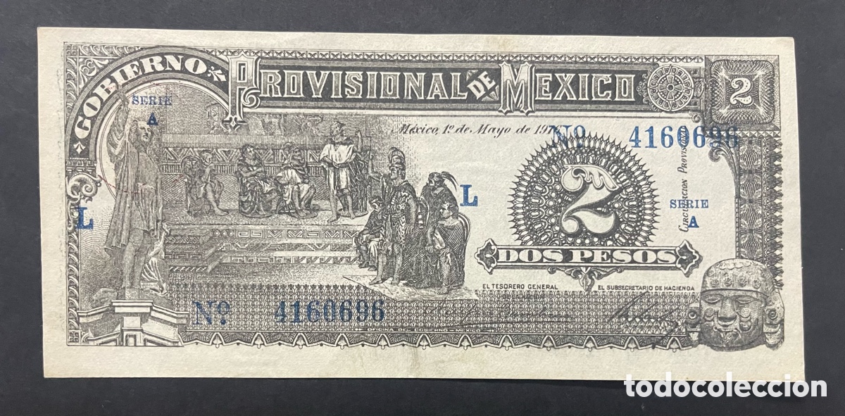 Billetes extranjeros: CMC MEJICO (MEXICO) 2 PESOS 1916 PICK S711