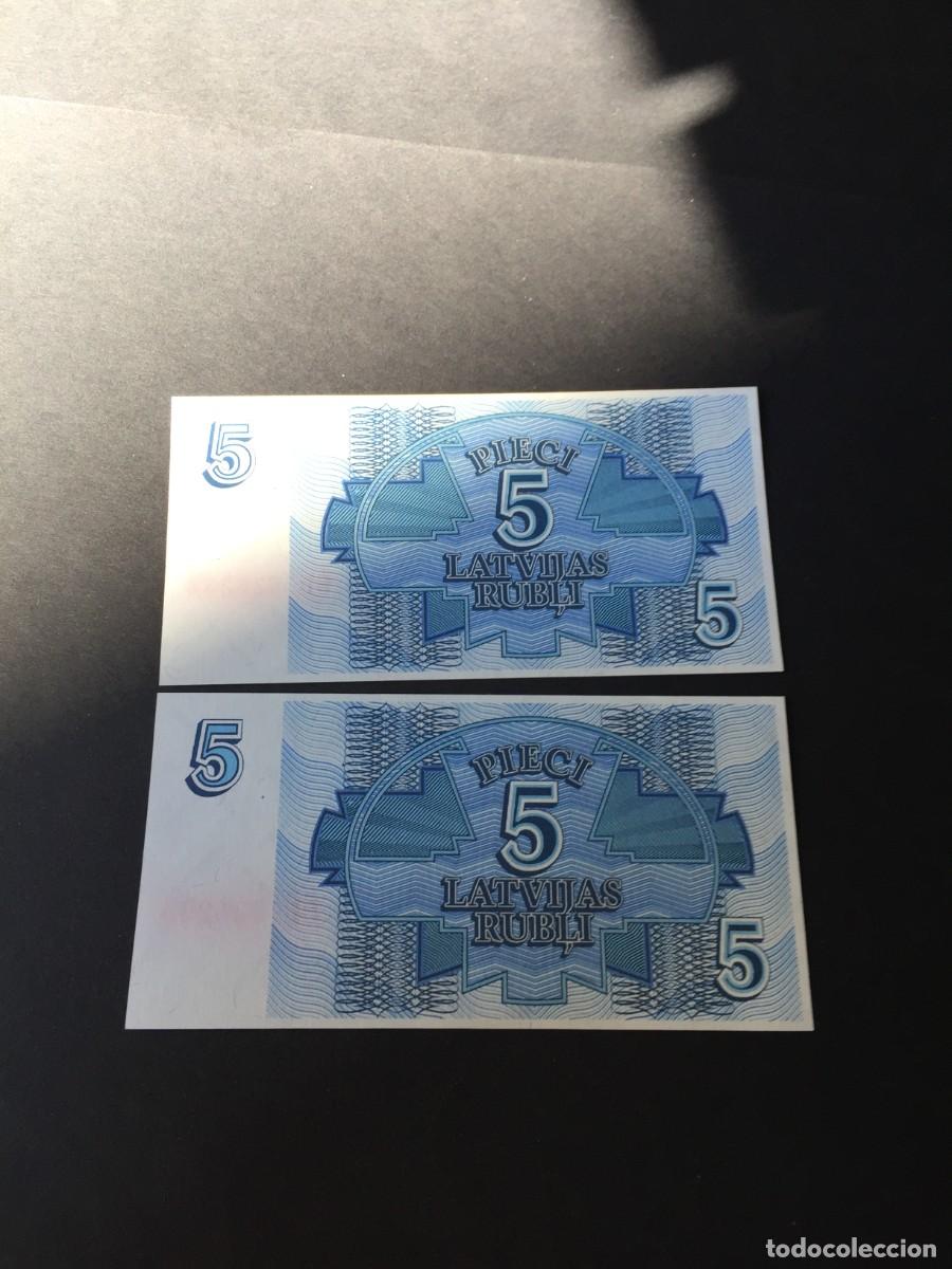Billetes extranjeros: BILLETE DE 5 RUBLOS SC DE LETONIA A&Ntilde;O 1992- EL DE LAS FOTOS VER TODOS MIS LOTES DE BILLETES