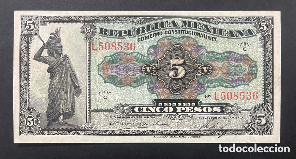 Billetes extranjeros: CMC MEJICO (MEXICO) 5 PESOS 1916 PICK S685 SC-