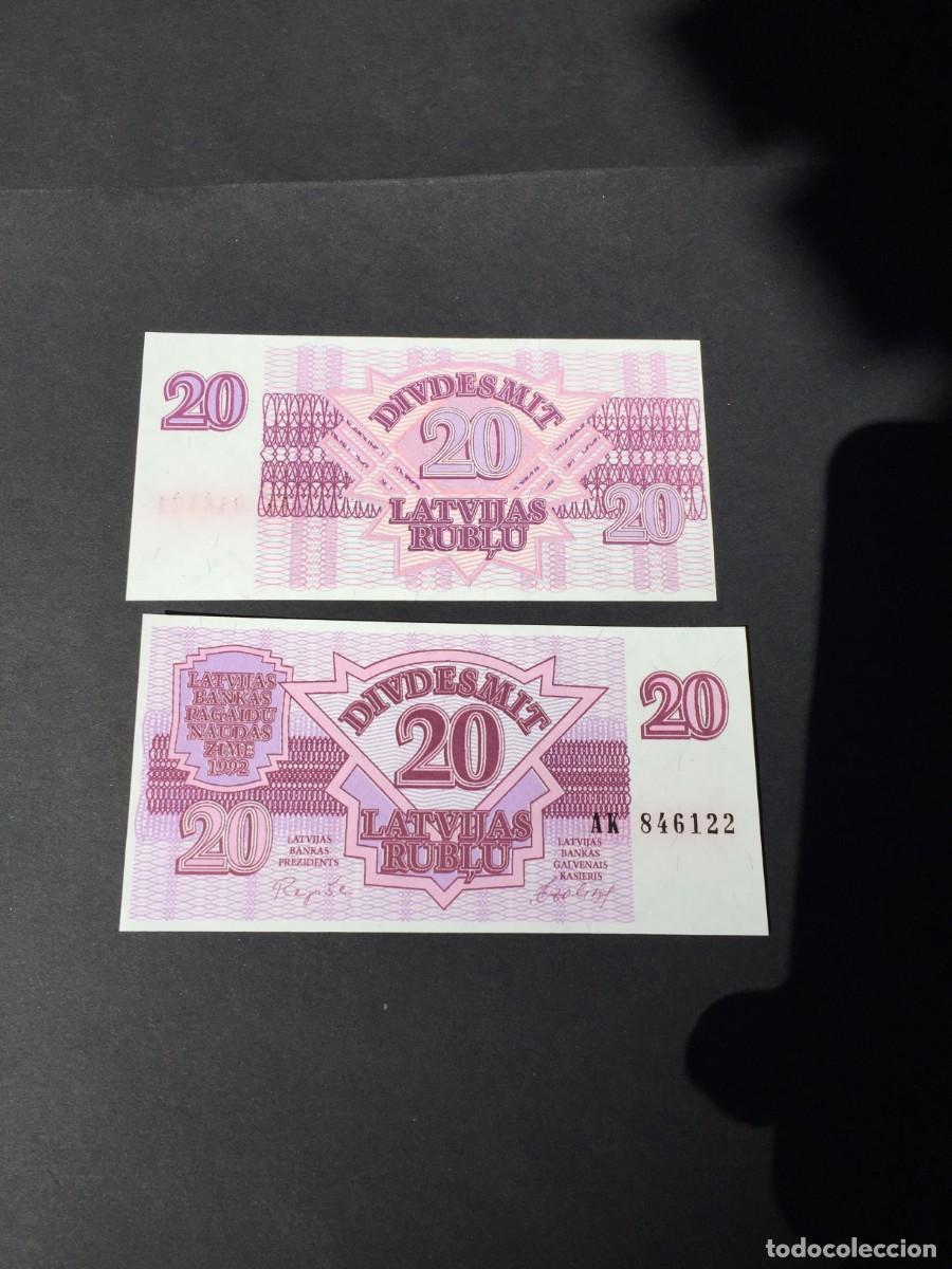 Billetes extranjeros: BILLETE DE 20 RUBLOS SC DE LETONIA A&Ntilde;O 1992- EL DE LAS FOTOS VER TODOS MIS LOTES DE BILLETES