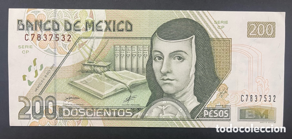 Billetes extranjeros: CMC MEJICO (MEXICO) 200 PESOS 2000 PICK 119-A EBC+