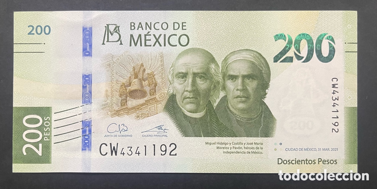 Billetes extranjeros: CMC MEJICO (MEXICO) 200 PESOS 2021 PICK 135 SC