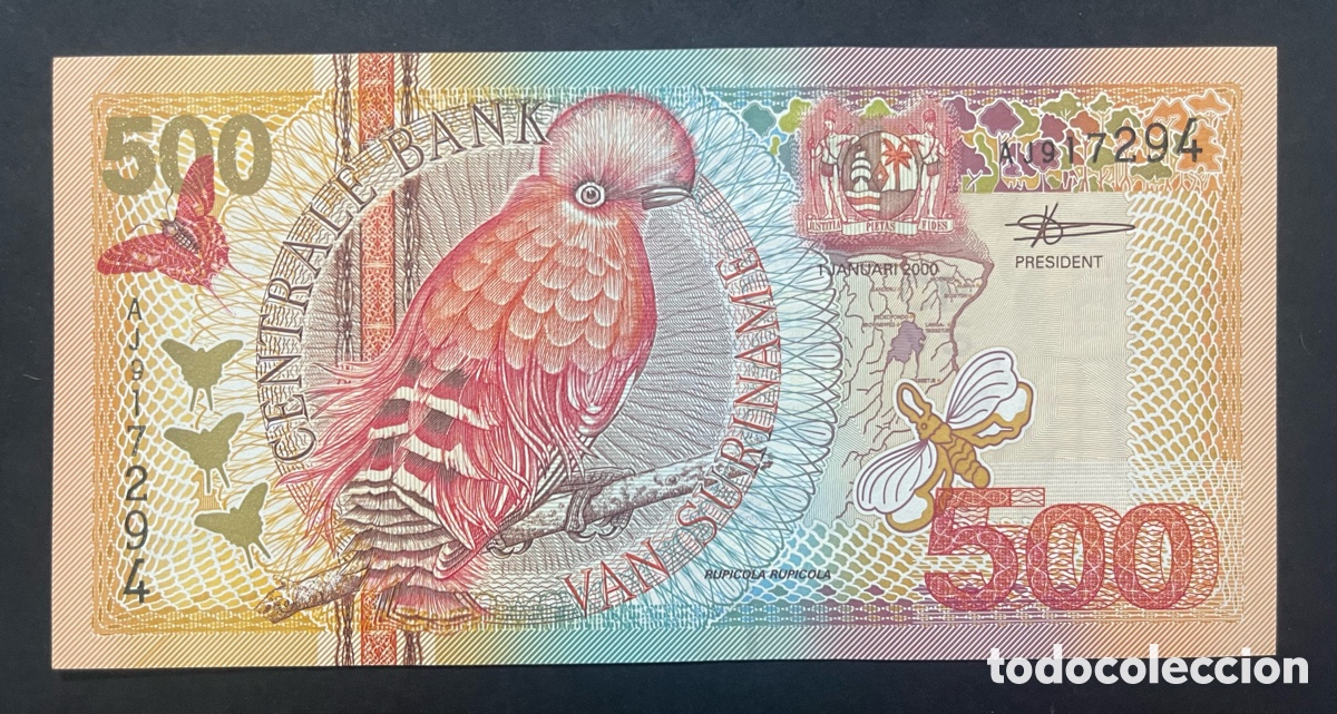 Billetes extranjeros: CMC SURINAME 500 GULDEN 2000 PICK 150 SC