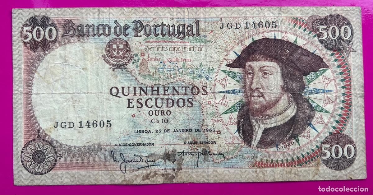 Billetes extranjeros: Portugal- 500 Escudos 1966 JGD 14605 RC-