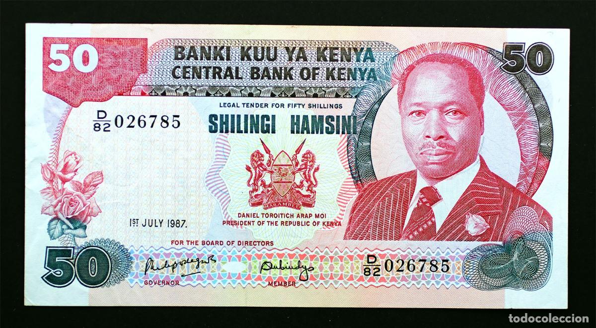 Billetes extranjeros: SC-Kenia. 50 Shilling. 1987. EBC+/XF+.