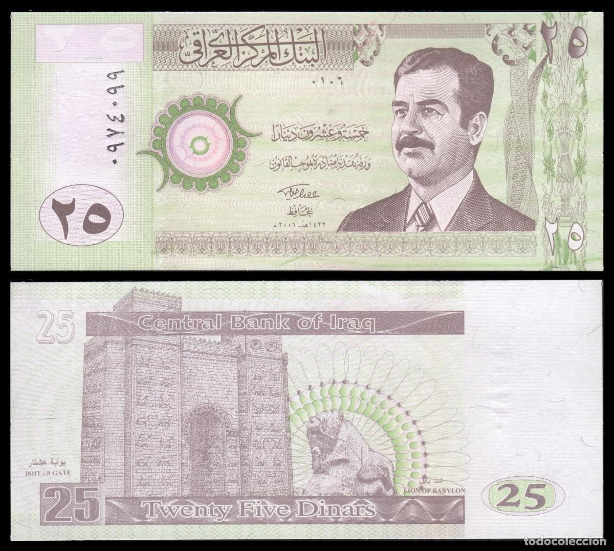 Billetes extranjeros: Iraq 25 Dinars 2001 Pick 86b Unc