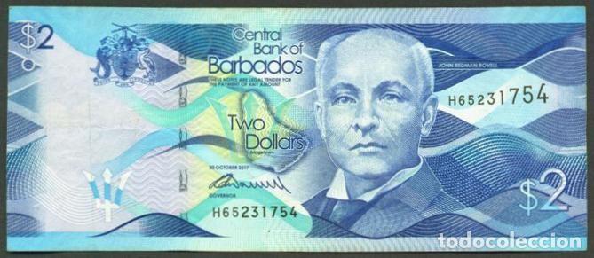 Internationale Banknoten: BARBADOS. 2 $ 30.10.2017.