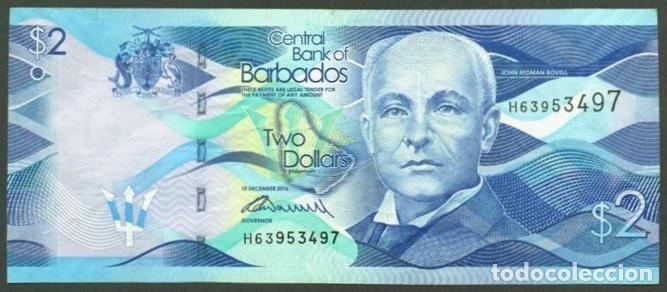Internationale Banknoten: BARBADOS. 2 $ 15.12.2016.