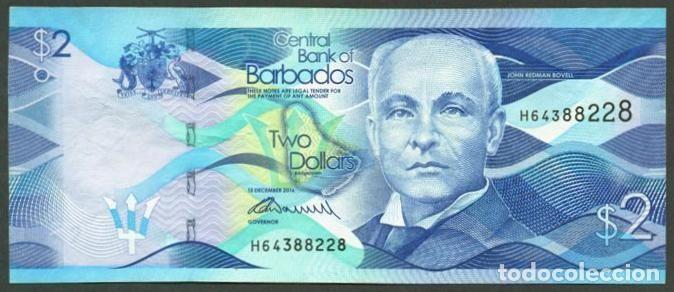 Internationale Banknoten: BARBADOS. 2 $ 15.12.2016.