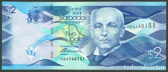 Internationale Banknoten: BARBADOS. 2 $ 15.12.2016.