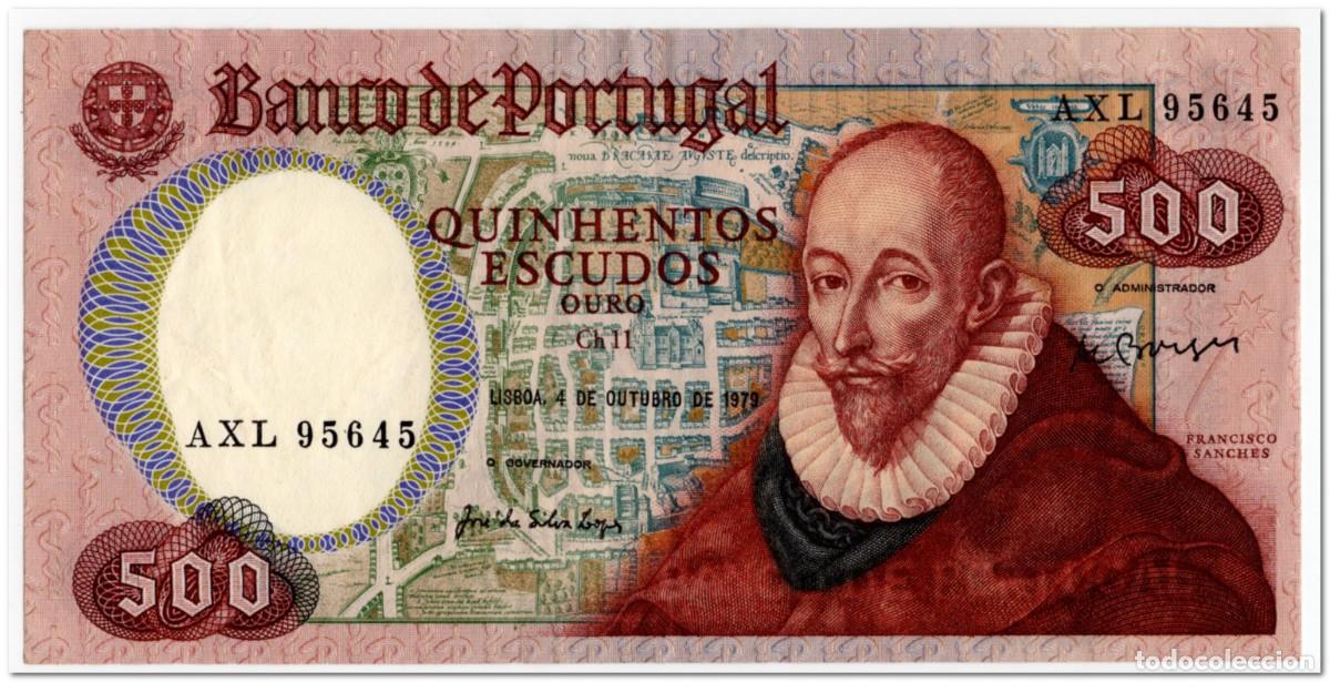Billetes extranjeros: PORTUGAL,500 ESCUDOS,1979 (1982),P.177,aXF