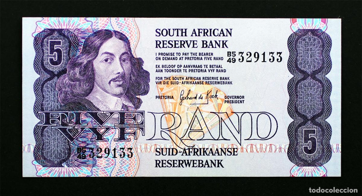 Billetes extranjeros: SC-Sudafrica. 5 Rand. 1989-90. SC/UNC