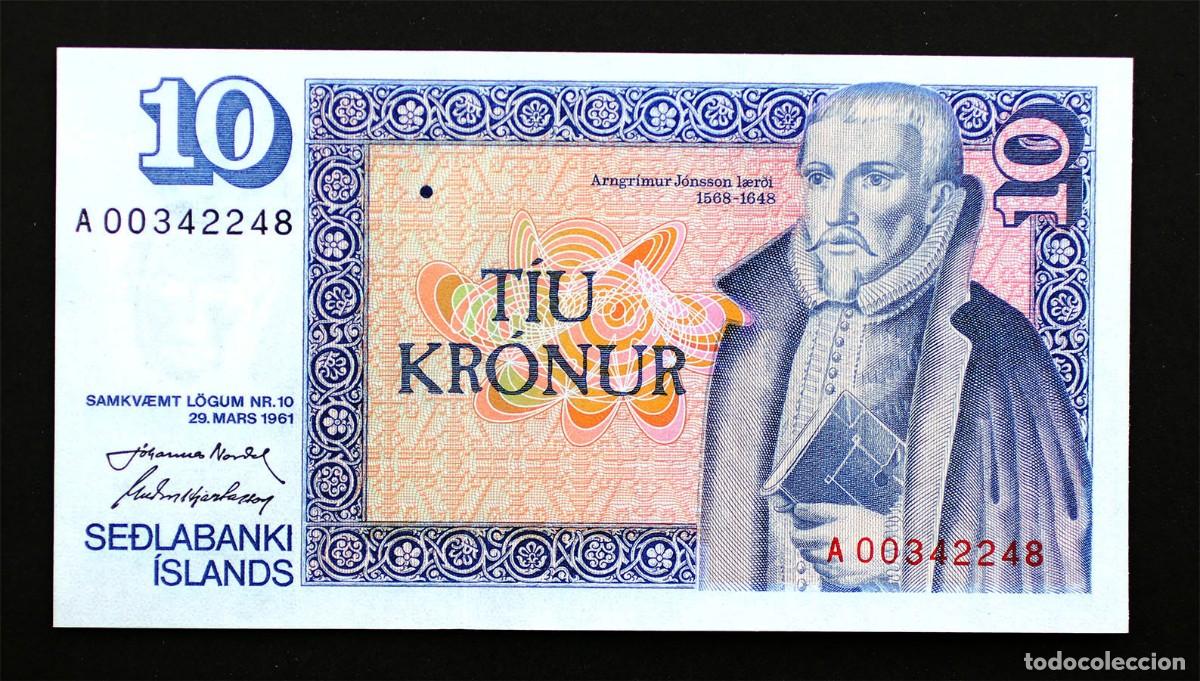 Billetes extranjeros: SC-Islandia. 10 Kronur. 1961. SC/UNC