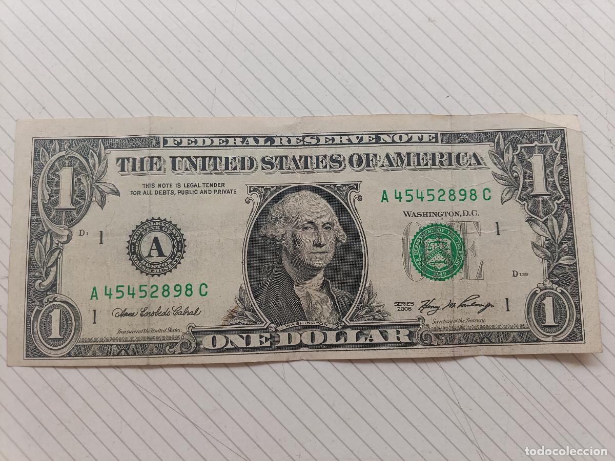 Billetes extranjeros: USA Estados Unidos. 1 dollar 2006