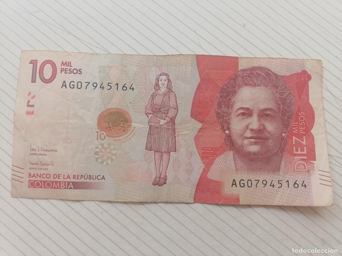 Billetes extranjeros: Colombia. 10000 pesos de 2018