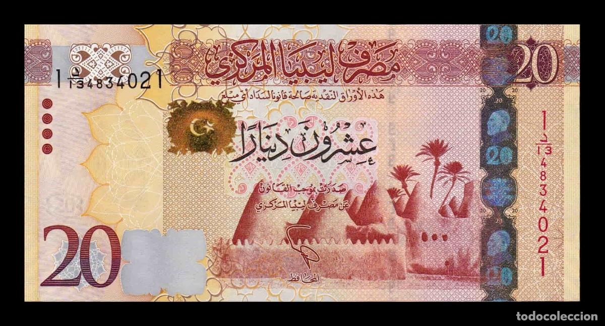 Billetes extranjeros: Libia 20 Dinares 2013 Pick 79 Sc Unc