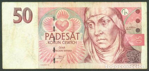 Internationale Banknoten: CHECA Rep. 50 korun 1997. Pick 17. Serie E. Impresora STC-P.