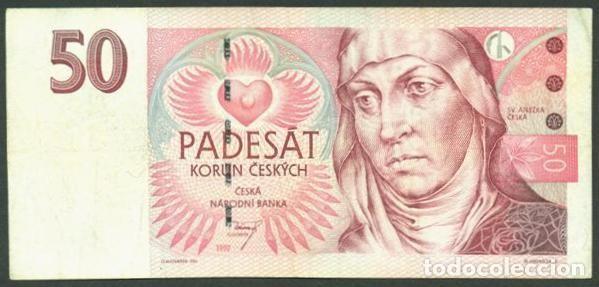 Internationale Banknoten: CHECA Rep. 50 korun 1997. Pick 17. Serie C. Impresora STC-P.