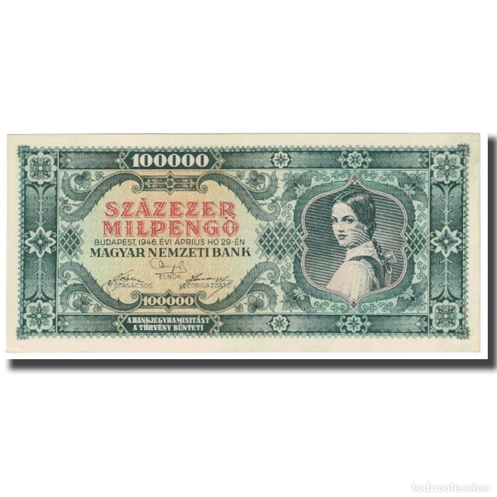 Billetes extranjeros: [#612311] Billete, 100,000 Milpeng&ouml;, 1946, Hungr&iacute;a, 1946-04-29, KM:127, MBC