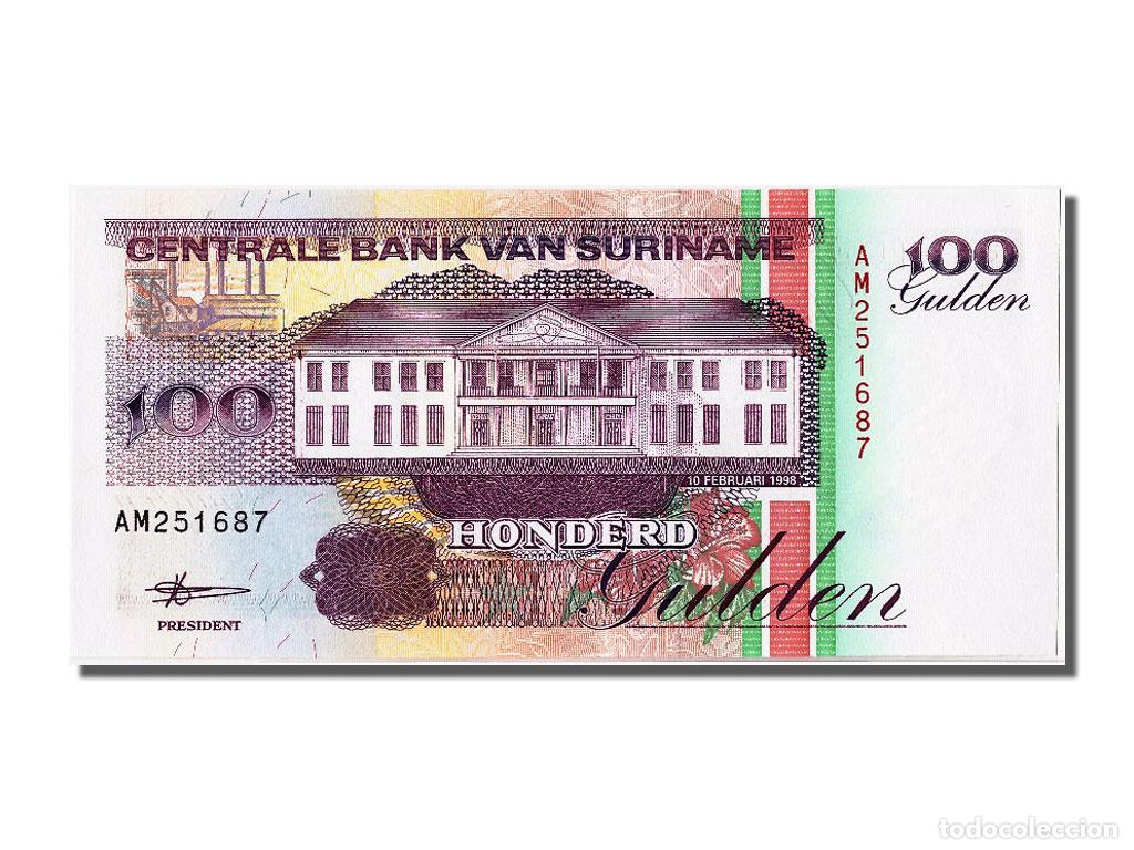 Billetes extranjeros: [#301882] Billete, 100 Gulden, 1998, Surinam, 1998-02-10, UNC
