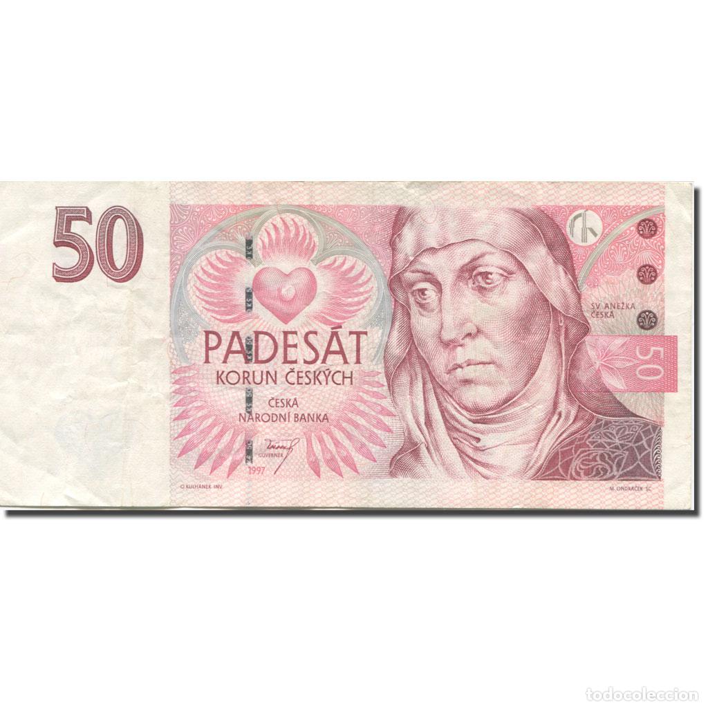 Billetes extranjeros: [#607412] Billete, 50 Korun, 1997, Rep&uacute;blica Checa, Undated (1997), KM:17, BC+