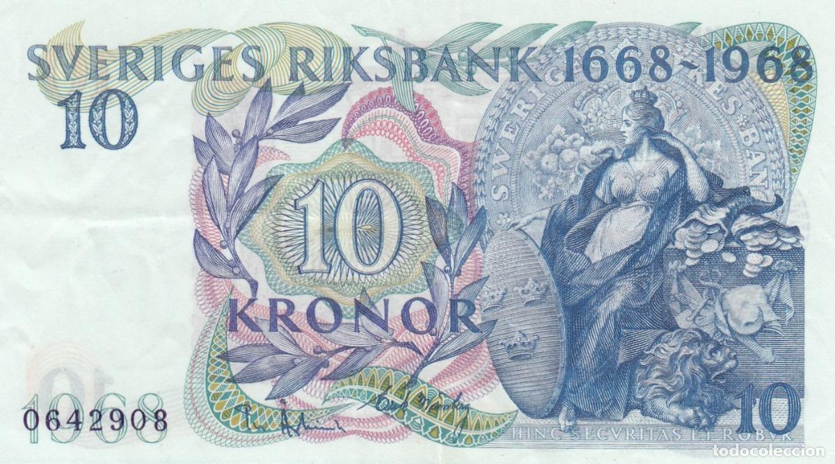 Billetes extranjeros: CRBX2803 BILLETE SUECIA 10 KRONOR 1968 MBC
