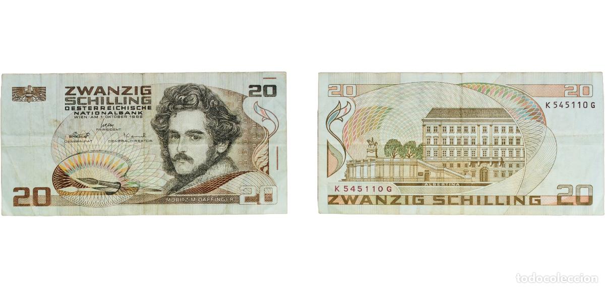 Billetes extranjeros: Austria Second Republic 1986 20 Schilling (National Bank of Austria) Paper VF KK Banknoten 259 P 1