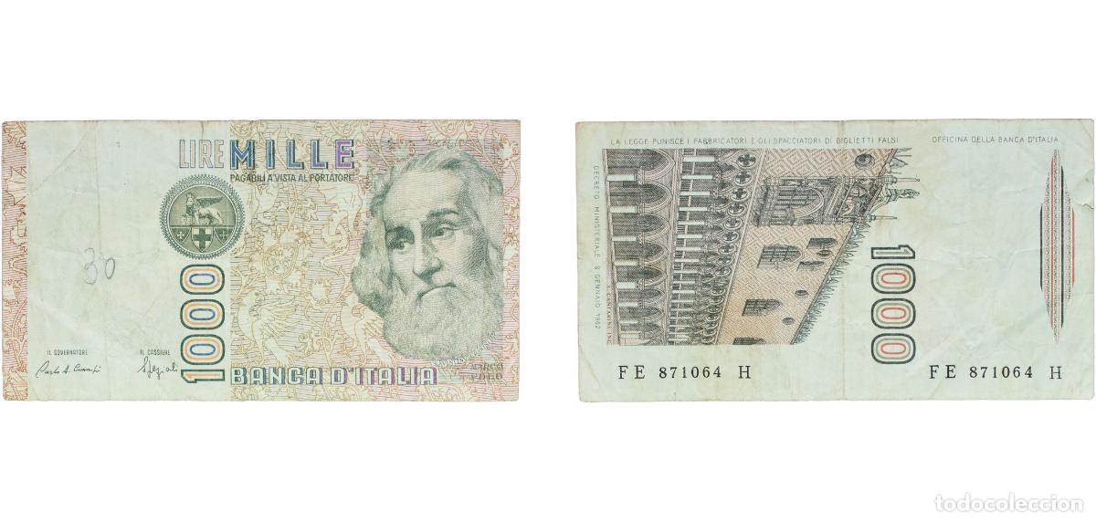 Billetes extranjeros: Italy Republic 1982 1000 Lire (Marco Polo, bank of Italy) Paper F P 109b