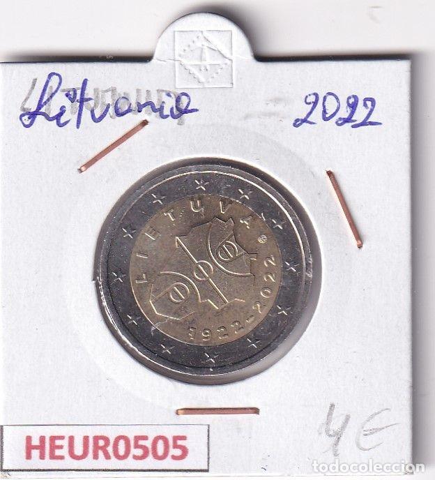 Billetes extranjeros: HEUR0505 MONEDA LITUANIA 2 EUROS 2022 (Baloncesto lituano)