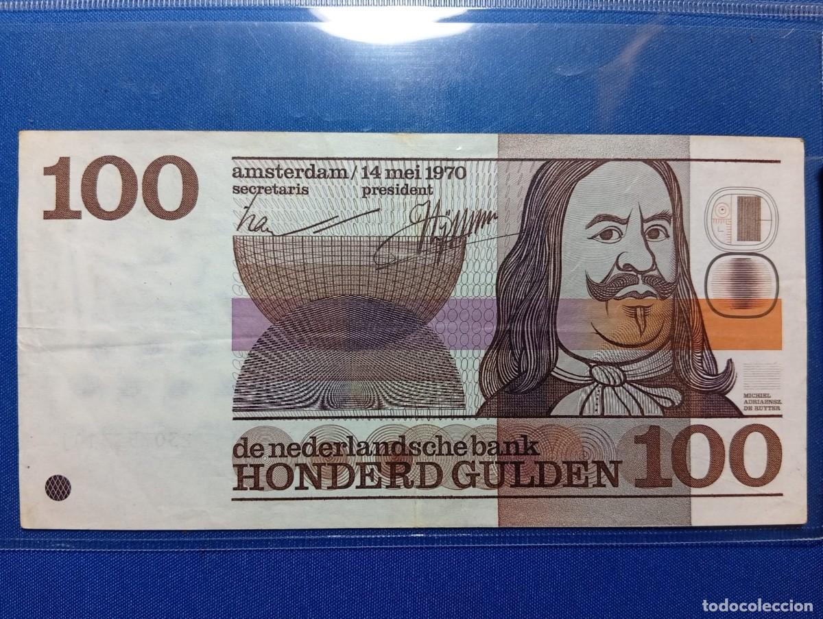 Billetes extranjeros: Billetes de 100 Gulden (Holanda) a&ntilde;o: 1970