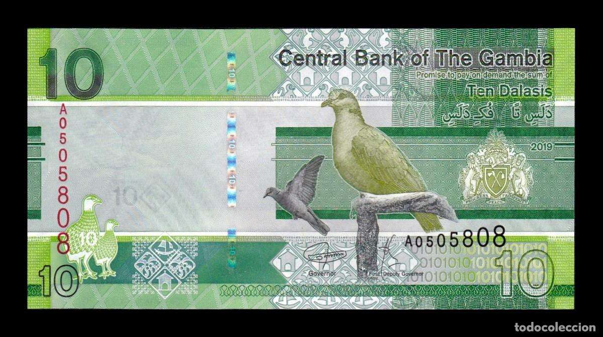 Billetes extranjeros: Gambia 10 Dalasis 2019 Pick 38a Sc Unc