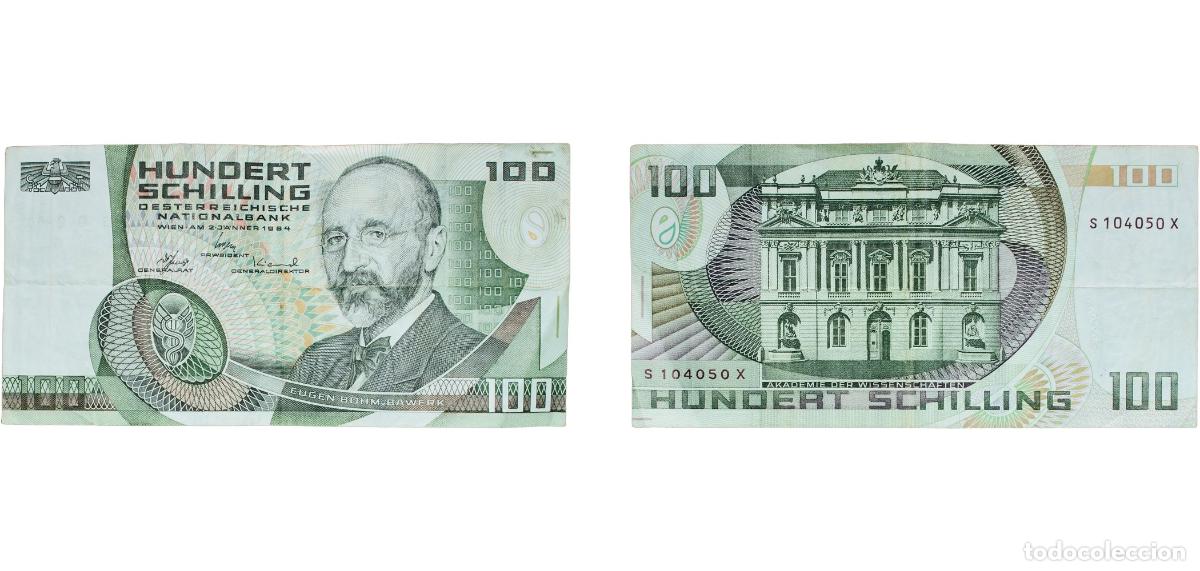 Billetes extranjeros: Austria Second Republic 1984 100 Schilling (Eugen Von B&ouml;hm-Bawerk, National Bank of Austria) Paper