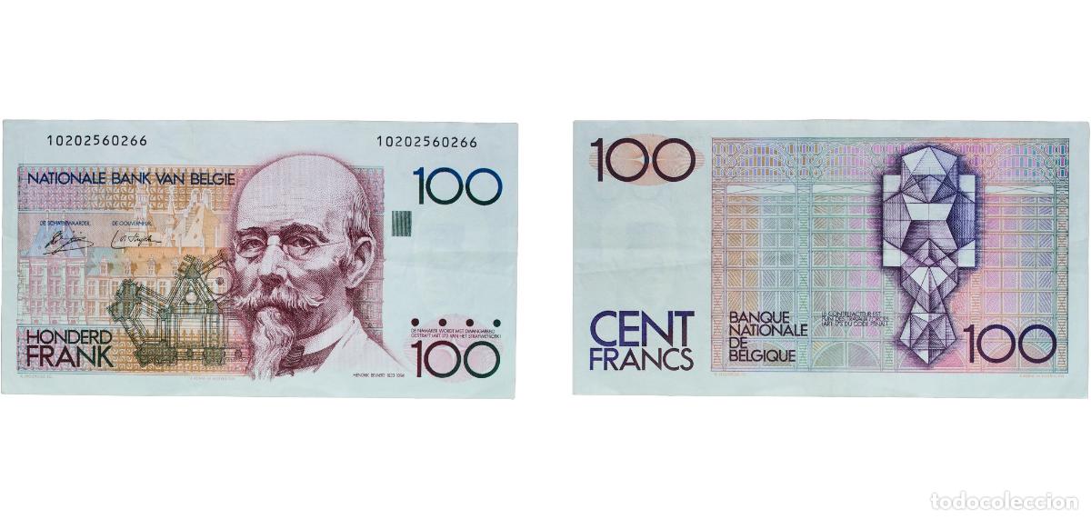 Billetes extranjeros: Belgium Kingdom ND (1978-1979) RS, CS 100 Francs ( National Bank of Belgium) Paper XF P 140a