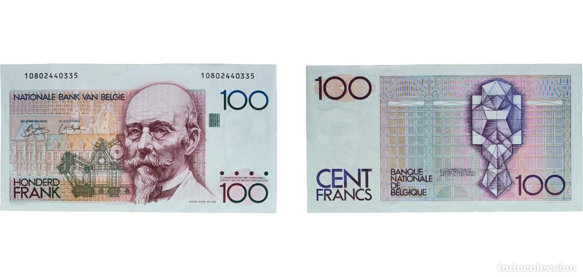 Billetes extranjeros: Belgium Kingdom ND (1978-1979) RS, CS 100 Francs (National Bank of Belgium) Paper AU P 140a