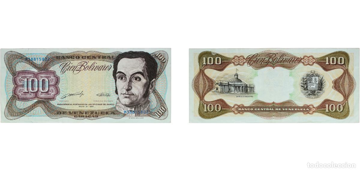 Billetes extranjeros: Venezuela Fourth Republic 1990 100 Bol&iacute;vares (Central Bank of Venezuela) Paper XF P 66 NCV bbcv100