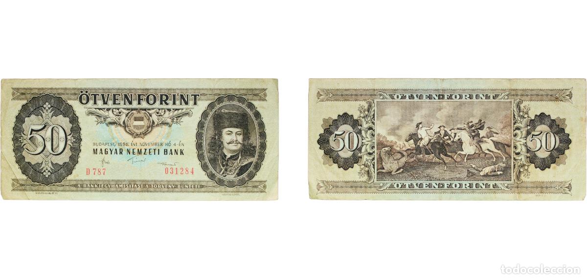 Billetes extranjeros: Hungary People's Republic 1986-Nov-04 50 Forint (Hungarian National Bank) Paper VF P 170