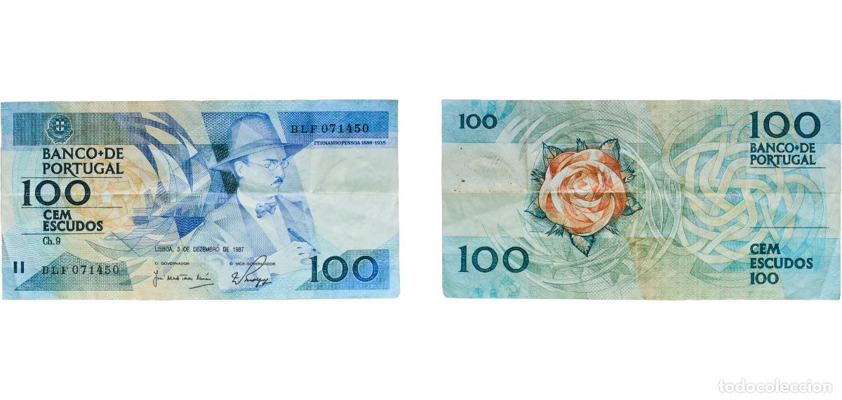 Billetes extranjeros: Portugal Third Republic 1987 100 Escudos (9th. print, Bank of Portugal) Paper VF P 179 Silva 112 t