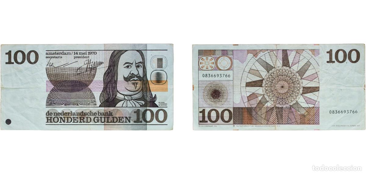 Billetes extranjeros: Netherlands Kingdom 1970 100 Gulden (Michiel Adriaenszoon de Ruyter, De Nederlandsche Bank) Paper (