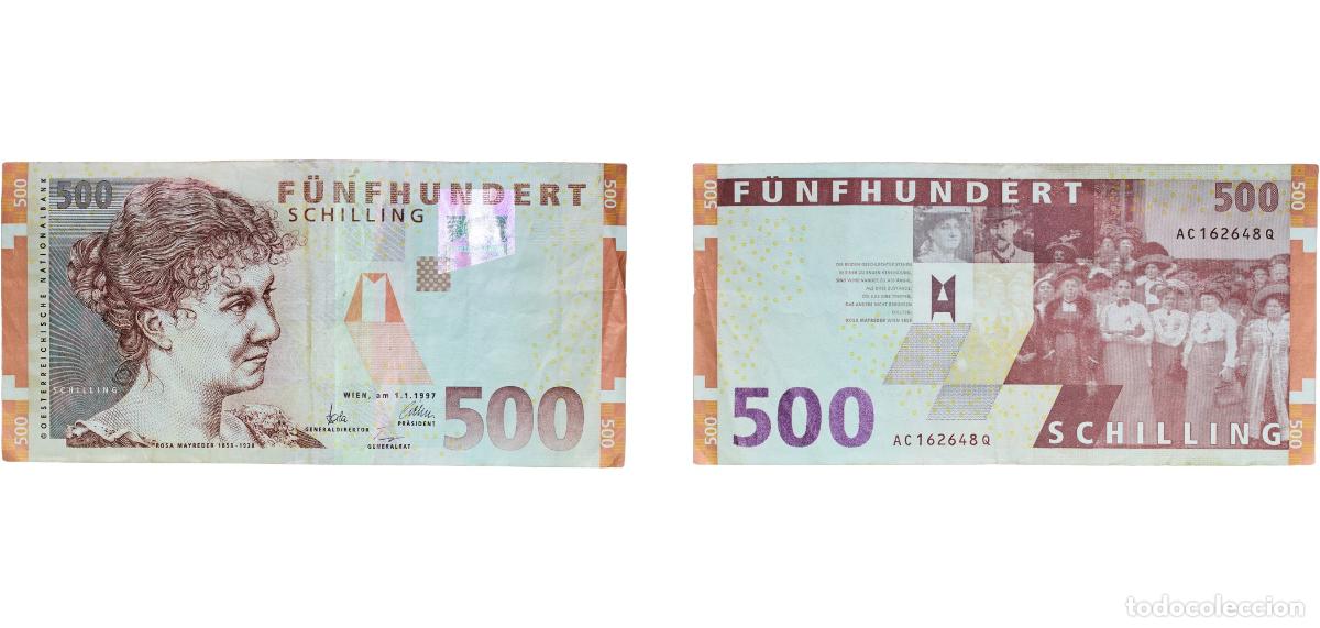 Billetes extranjeros: Austria Second Republic 1997 500 Schilling (Rosa Mayreder, National Bank of Austria) Paper XF KK B