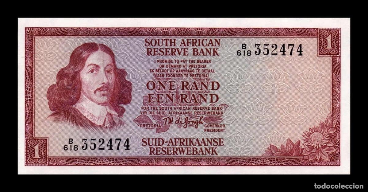 Billetes extranjeros: Sud&aacute;frica 1 Rand Bartholomeus Vermuyden 1975 Pick 115b Sc Unc