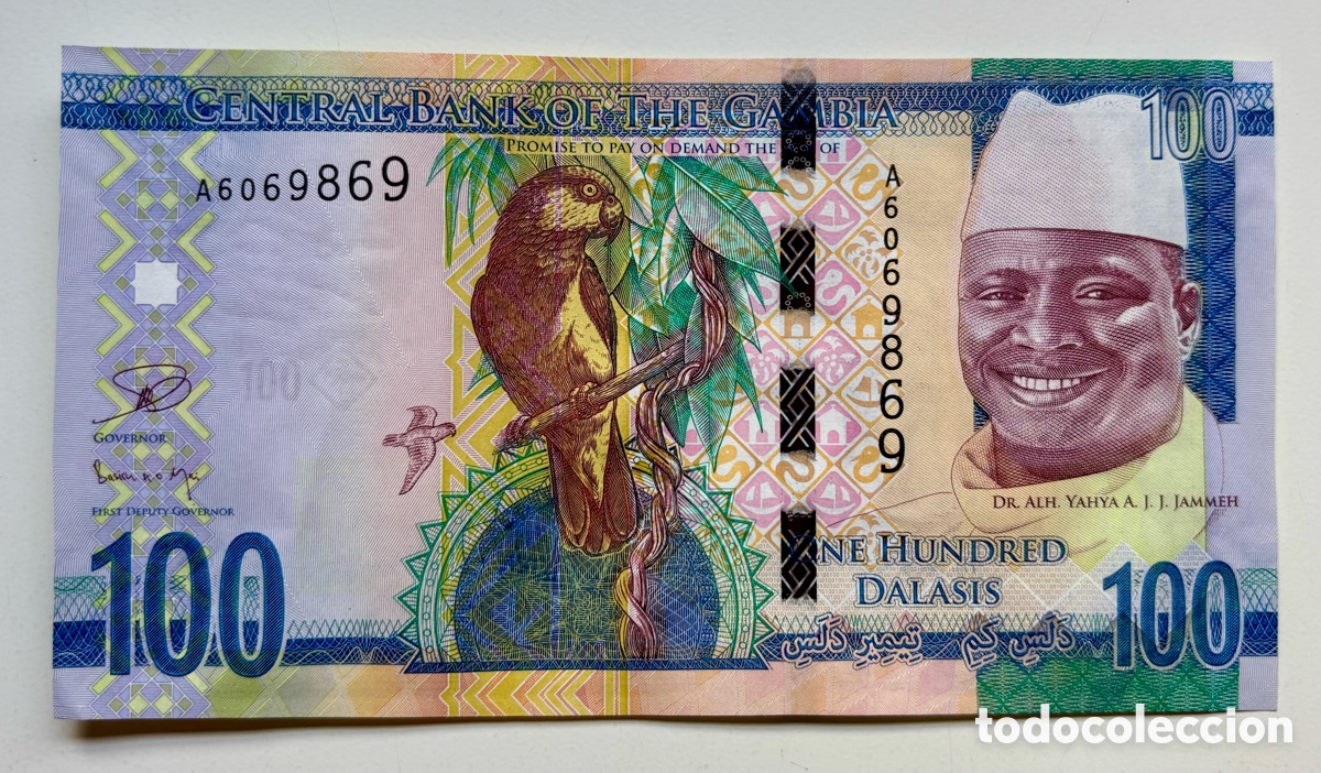 Billetes extranjeros: Billete GAMBIA 100 Dalasis (2015) Pick 35a