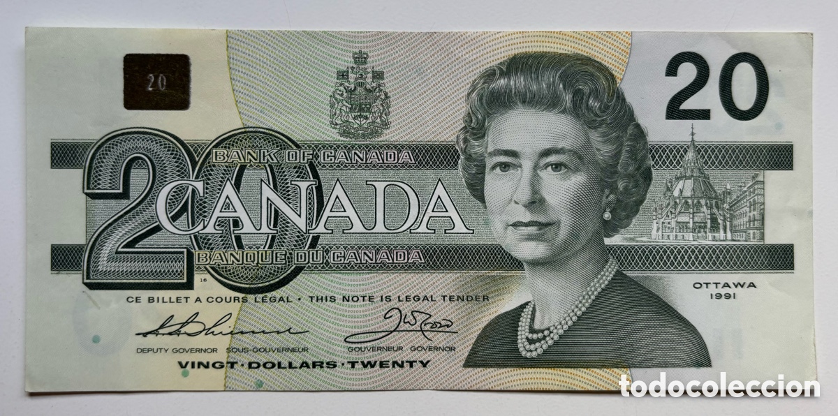 Billetes extranjeros: Billete CANADA 20 Dolares 1991. Ottawa