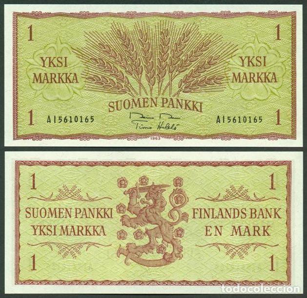 Banconote internazionali: FINLANDIA. 1 markka 1963. Pick 98. S/C. Variante de firmas.