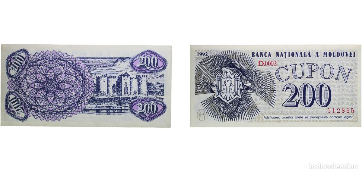 Billetes extranjeros: Moldova Republic 1992 200 Cupon Paper AU P 2